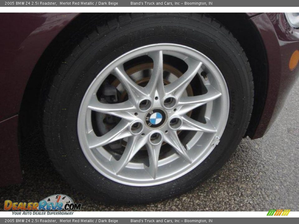 2005 BMW Z4 2.5i Roadster Merlot Red Metallic / Dark Beige Photo #15