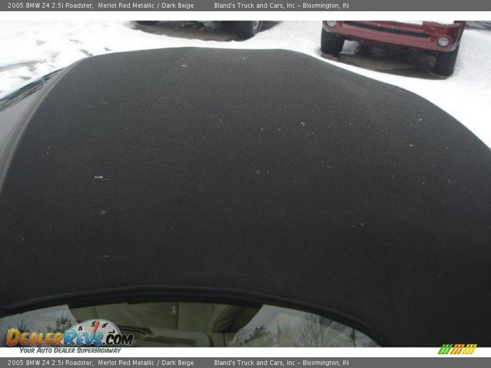2005 BMW Z4 2.5i Roadster Merlot Red Metallic / Dark Beige Photo #16
