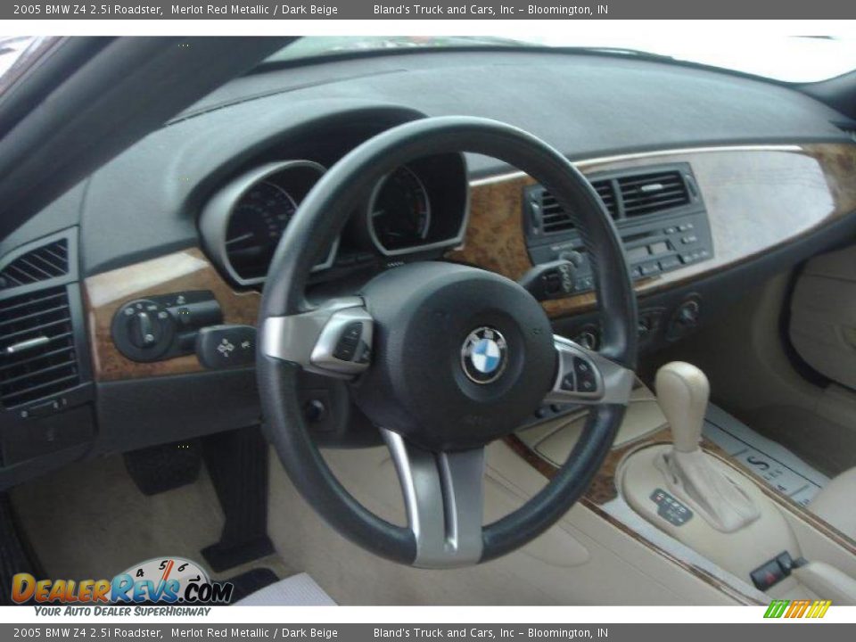 2005 BMW Z4 2.5i Roadster Merlot Red Metallic / Dark Beige Photo #20