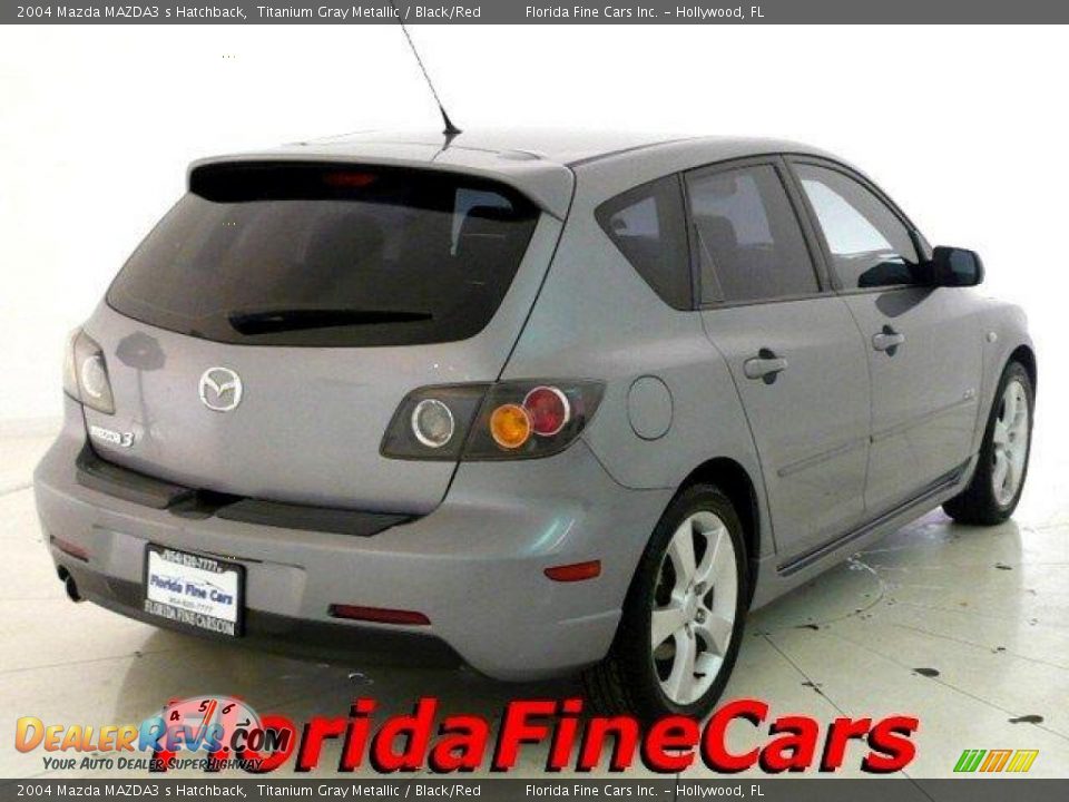 2004 Mazda MAZDA3 s Hatchback Titanium Gray Metallic / Black/Red Photo #2