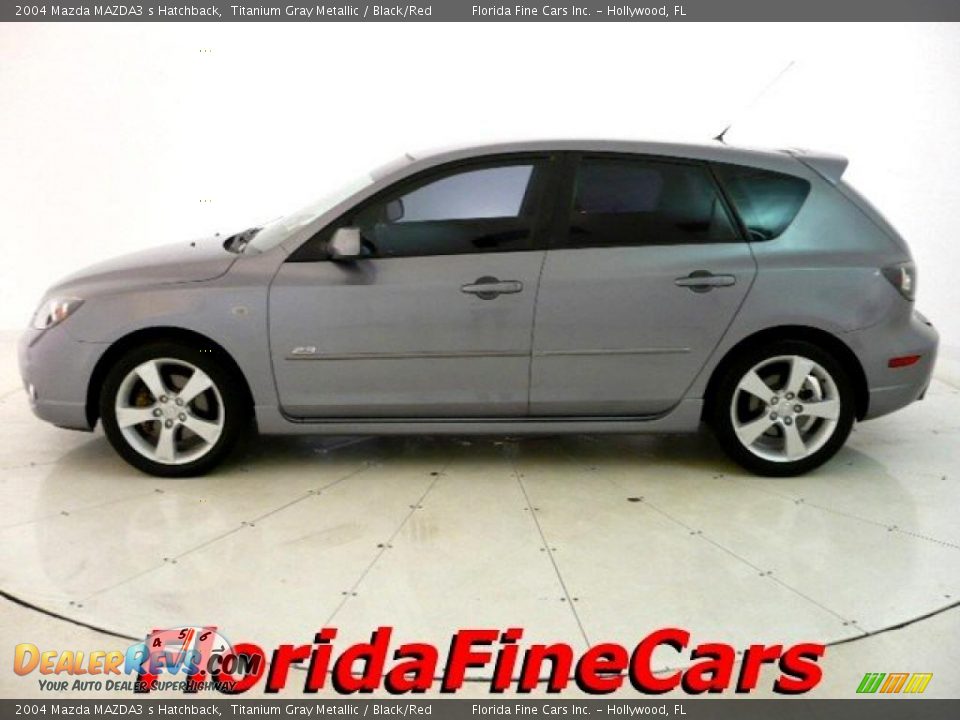 2004 Mazda MAZDA3 s Hatchback Titanium Gray Metallic / Black/Red Photo #3