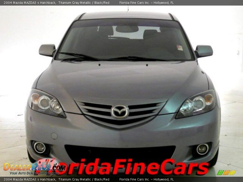 2004 Mazda MAZDA3 s Hatchback Titanium Gray Metallic / Black/Red Photo #5