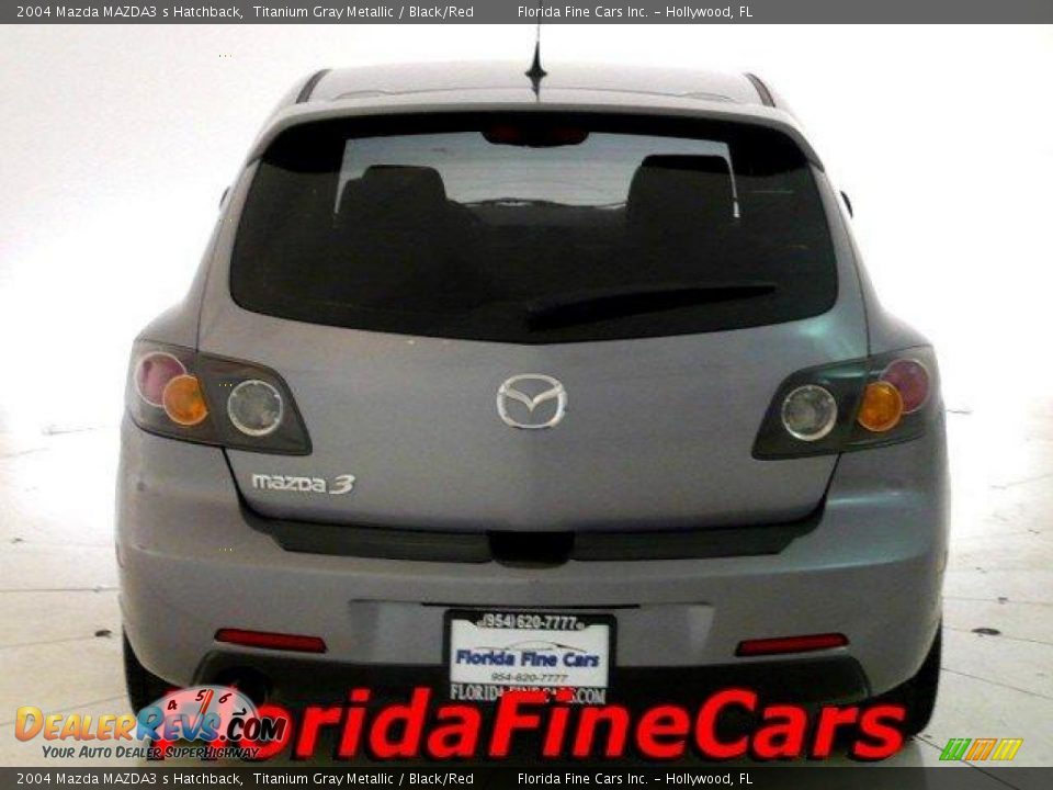 2004 Mazda MAZDA3 s Hatchback Titanium Gray Metallic / Black/Red Photo #6