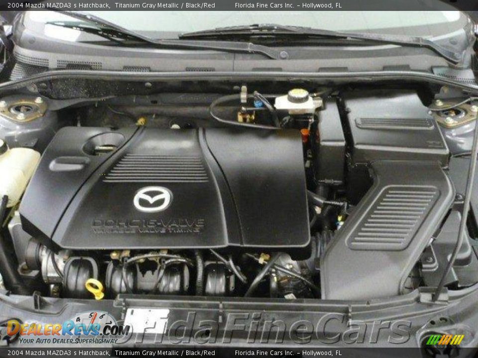 2004 Mazda MAZDA3 s Hatchback Titanium Gray Metallic / Black/Red Photo #9