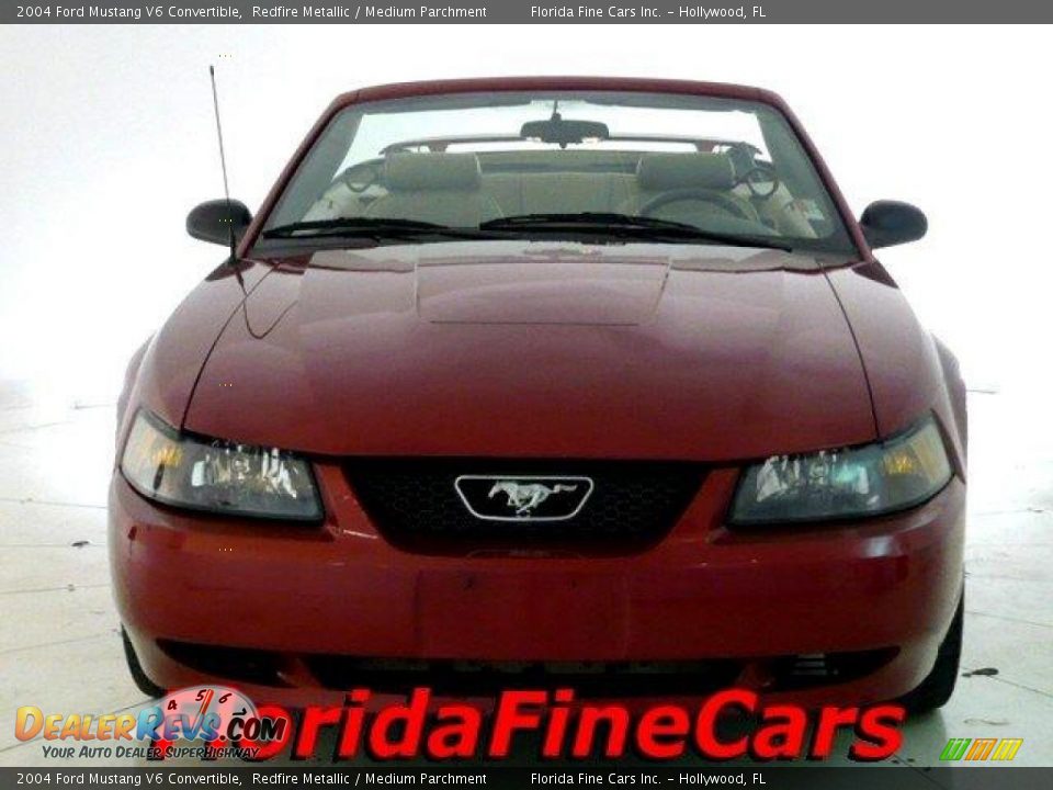 2004 Ford Mustang V6 Convertible Redfire Metallic / Medium Parchment Photo #5