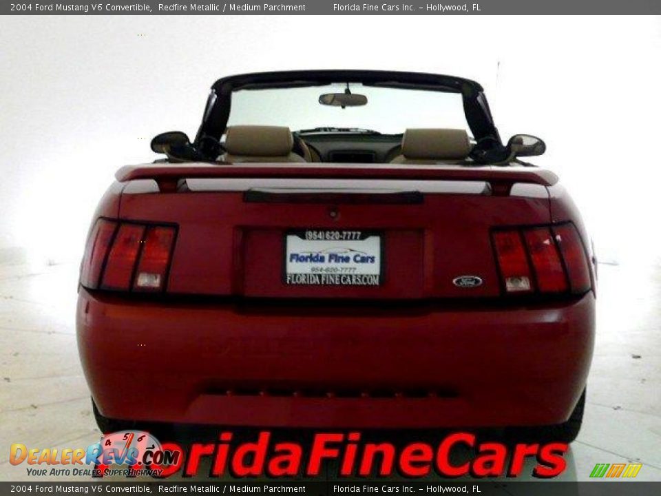 2004 Ford Mustang V6 Convertible Redfire Metallic / Medium Parchment Photo #6