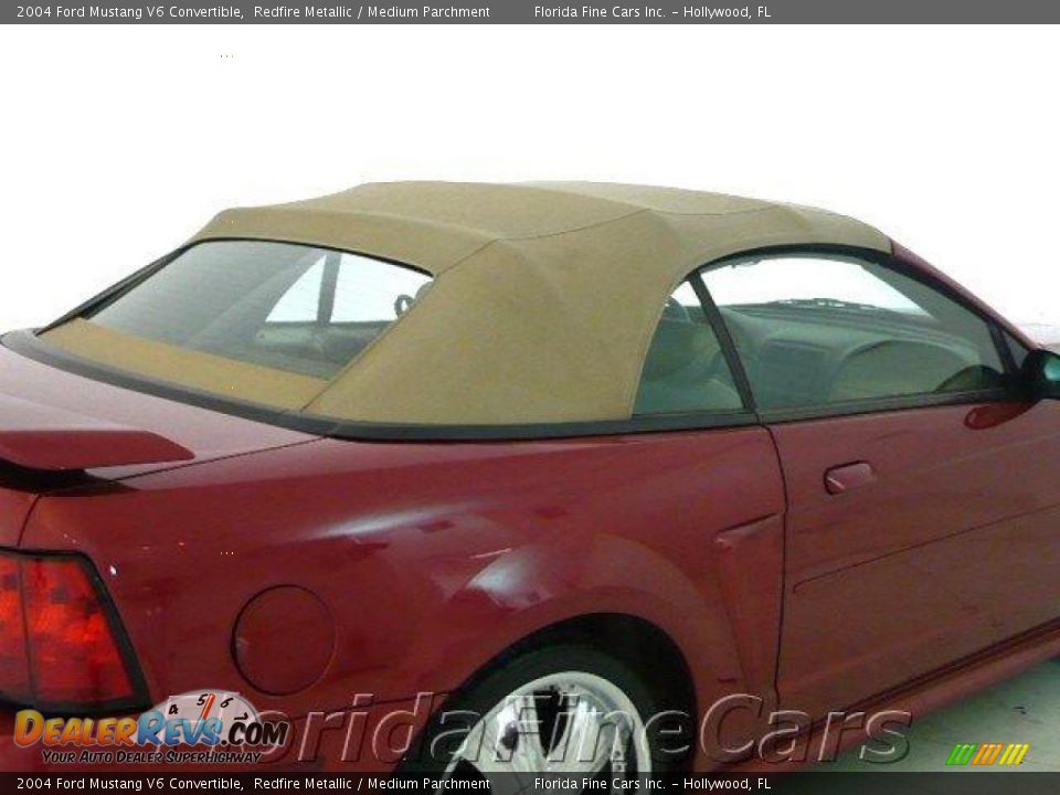 2004 Ford Mustang V6 Convertible Redfire Metallic / Medium Parchment Photo #9