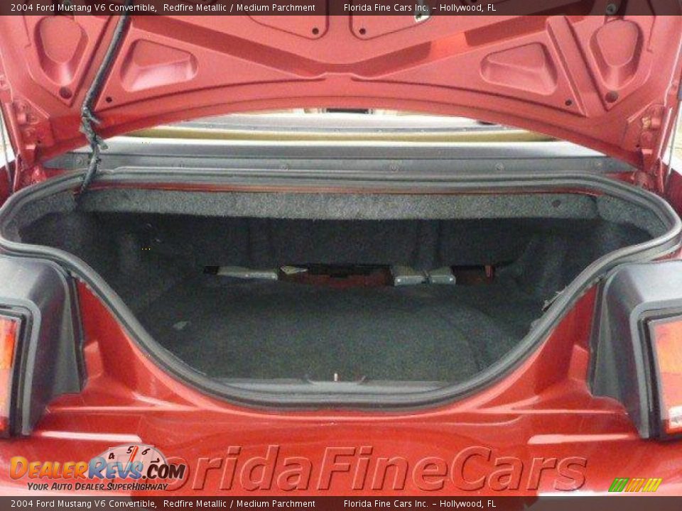 2004 Ford Mustang V6 Convertible Redfire Metallic / Medium Parchment Photo #11