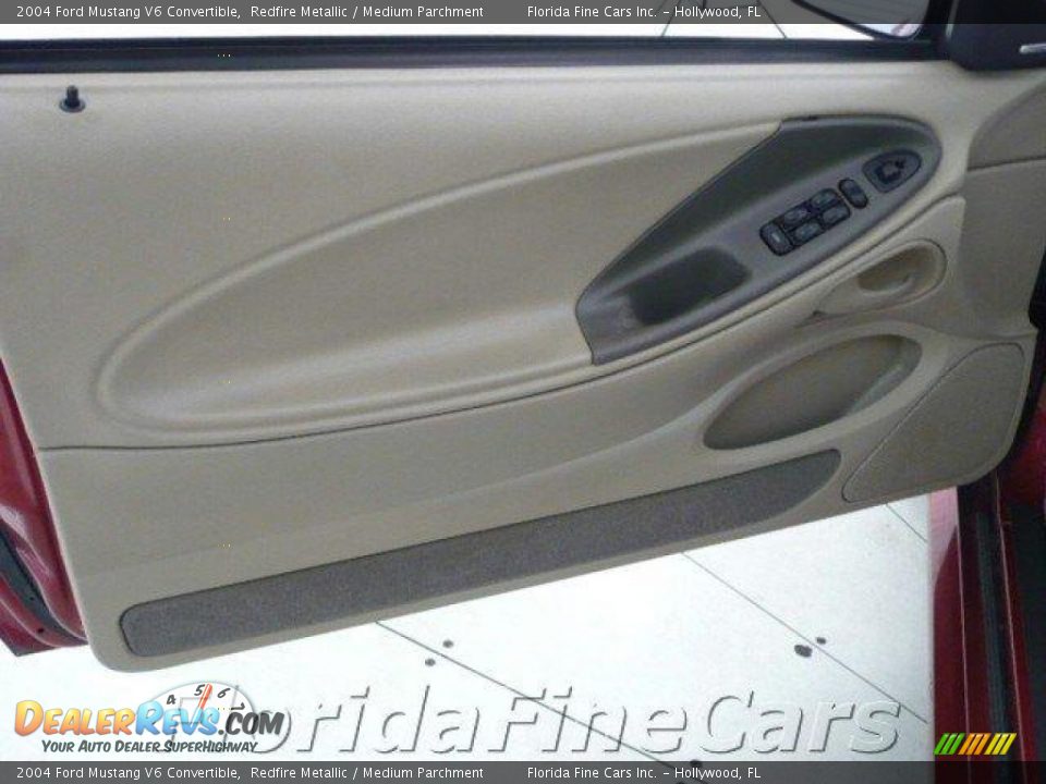 2004 Ford Mustang V6 Convertible Redfire Metallic / Medium Parchment Photo #12
