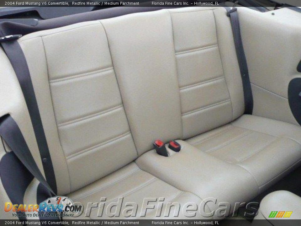 2004 Ford Mustang V6 Convertible Redfire Metallic / Medium Parchment Photo #15