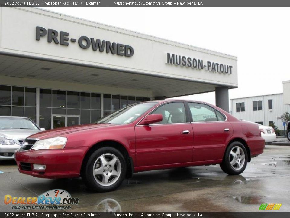 2002 Acura TL 3.2 Firepepper Red Pearl / Parchment Photo #1