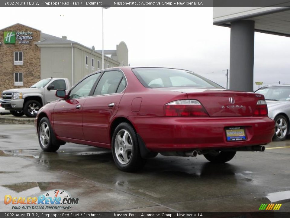 2002 Acura TL 3.2 Firepepper Red Pearl / Parchment Photo #3