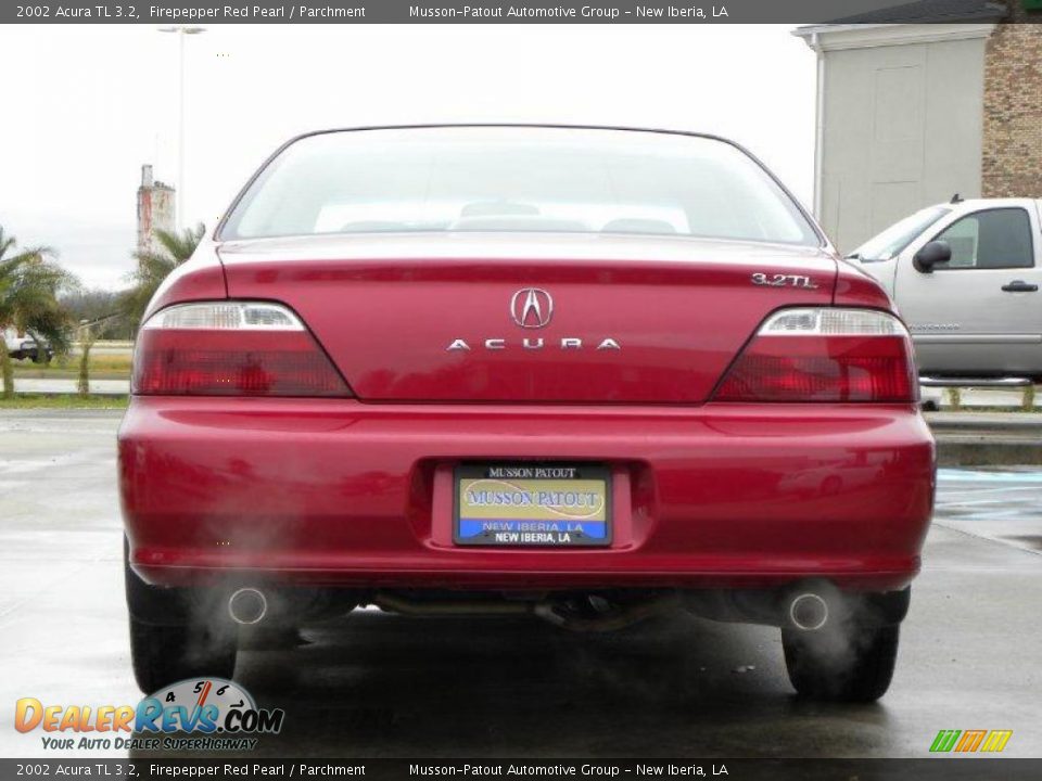 2002 Acura TL 3.2 Firepepper Red Pearl / Parchment Photo #4