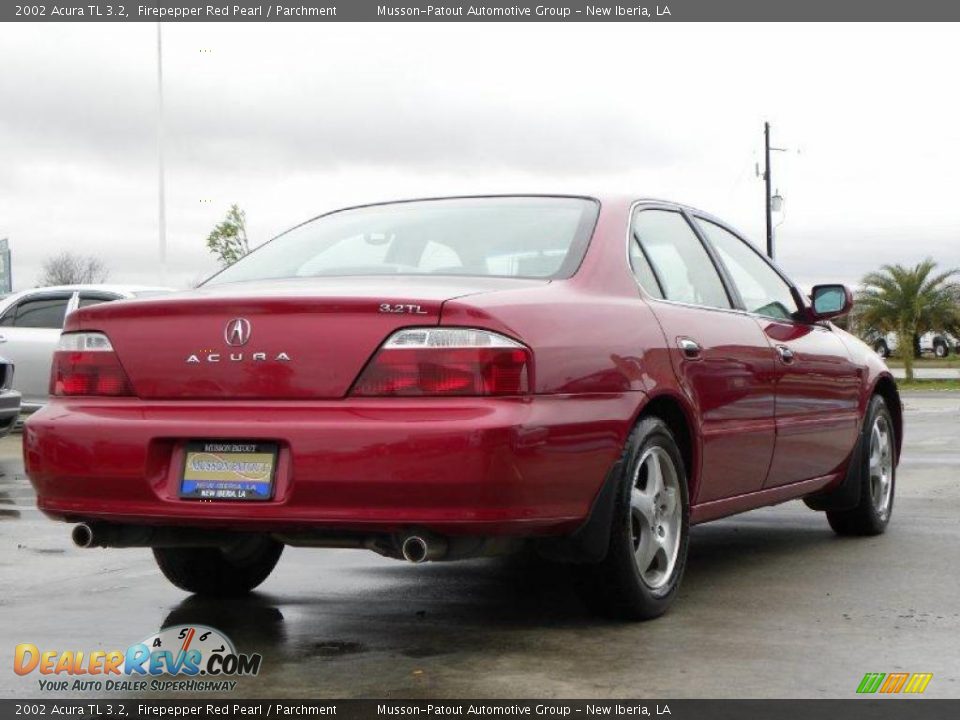 2002 Acura TL 3.2 Firepepper Red Pearl / Parchment Photo #5