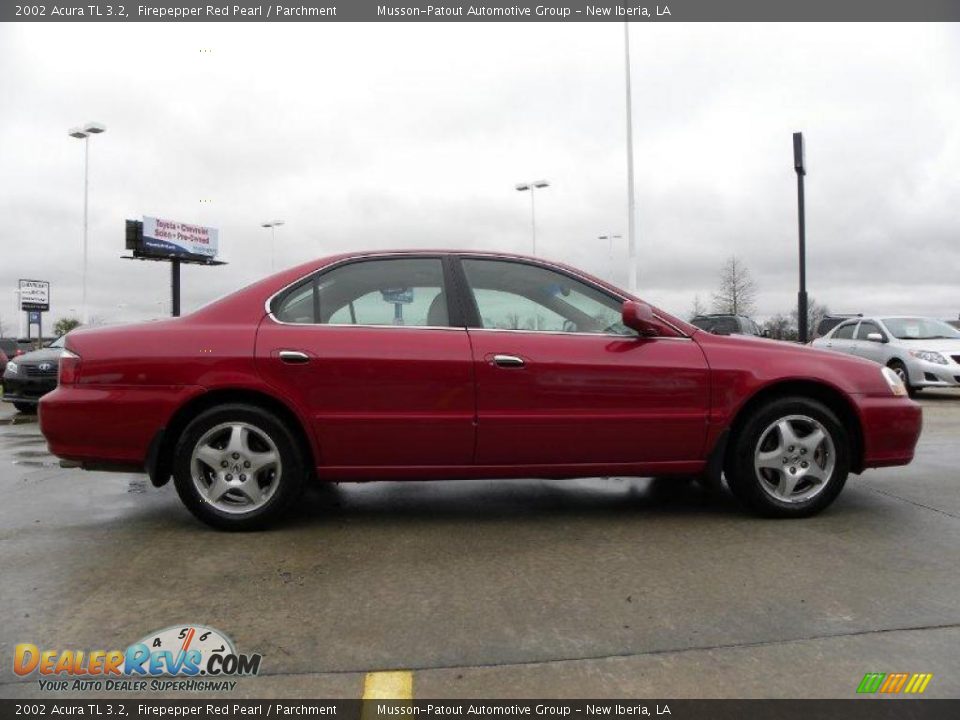 2002 Acura TL 3.2 Firepepper Red Pearl / Parchment Photo #6