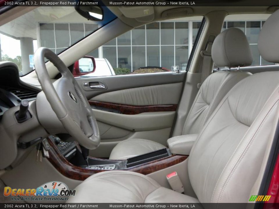 2002 Acura TL 3.2 Firepepper Red Pearl / Parchment Photo #9