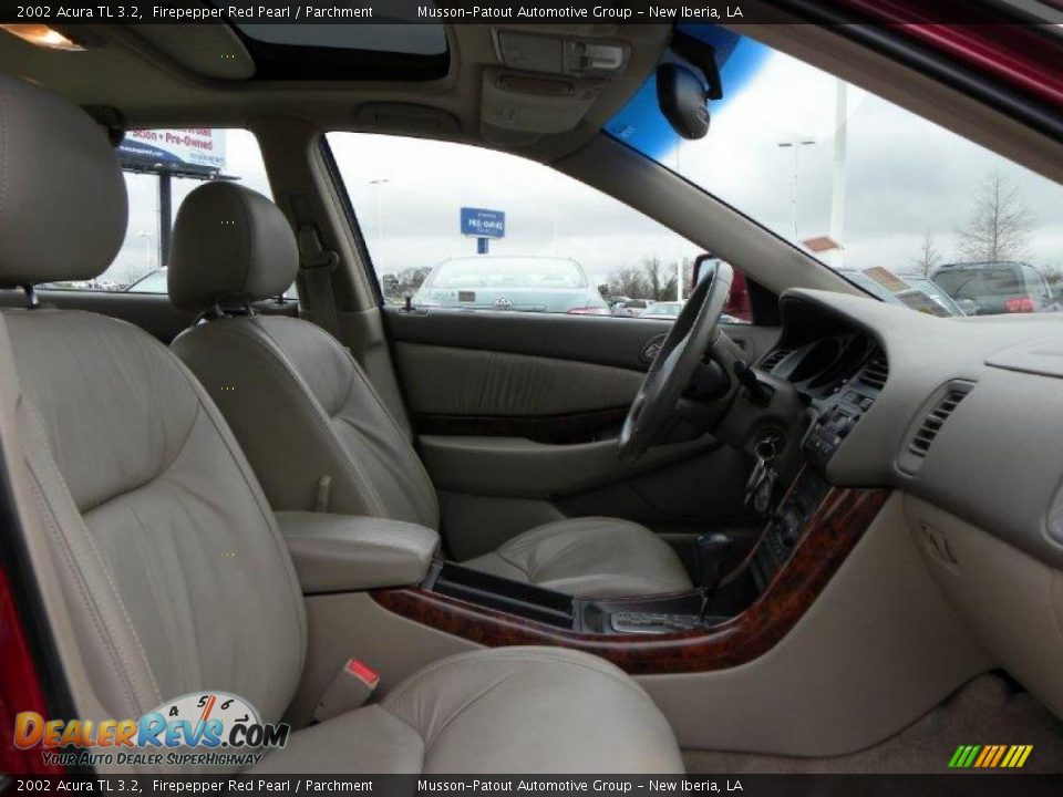 2002 Acura TL 3.2 Firepepper Red Pearl / Parchment Photo #10