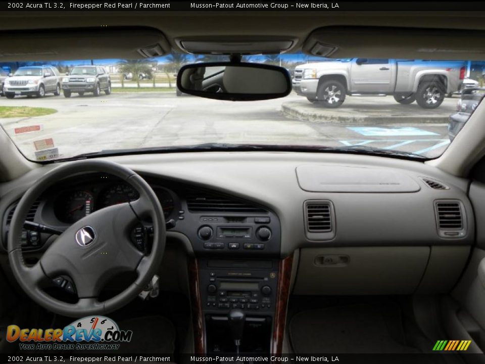 2002 Acura TL 3.2 Firepepper Red Pearl / Parchment Photo #12