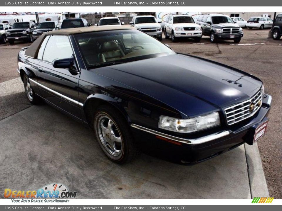 1996 Cadillac Eldorado Dark Adriatic Blue / Beechwood Photo #3