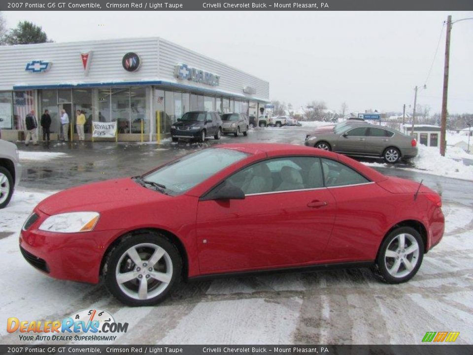 2007 Pontiac G6 GT Convertible Crimson Red / Light Taupe Photo #1