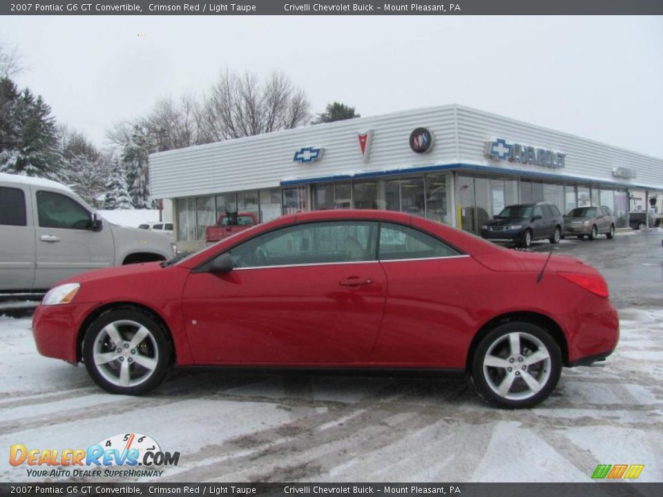 2007 Pontiac G6 GT Convertible Crimson Red / Light Taupe Photo #2