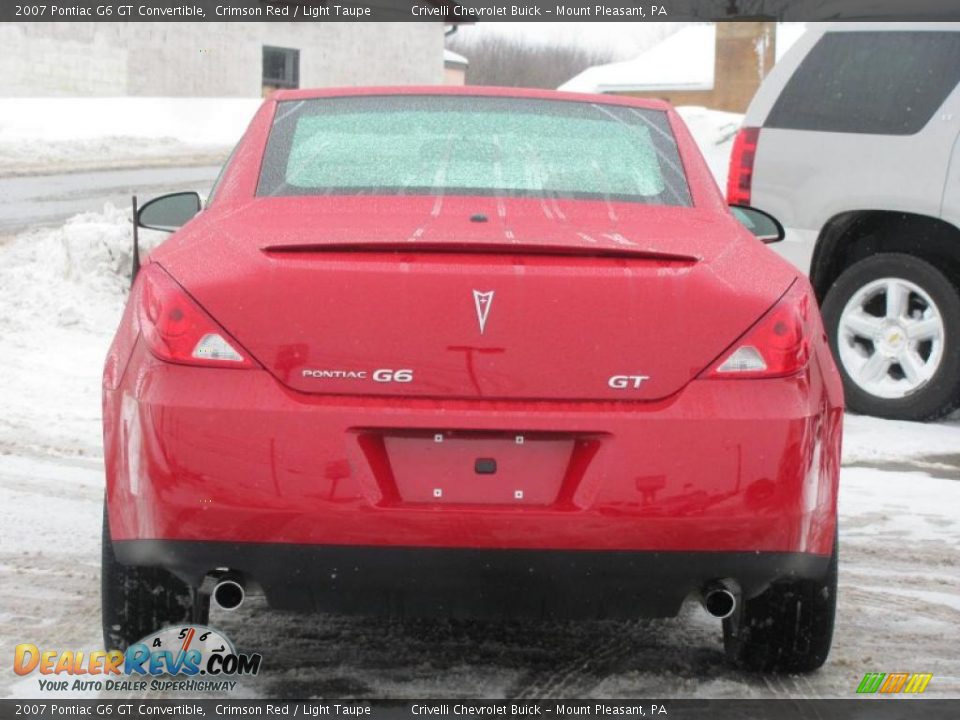 2007 Pontiac G6 GT Convertible Crimson Red / Light Taupe Photo #4