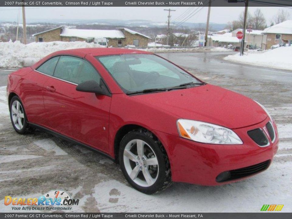 2007 Pontiac G6 GT Convertible Crimson Red / Light Taupe Photo #5