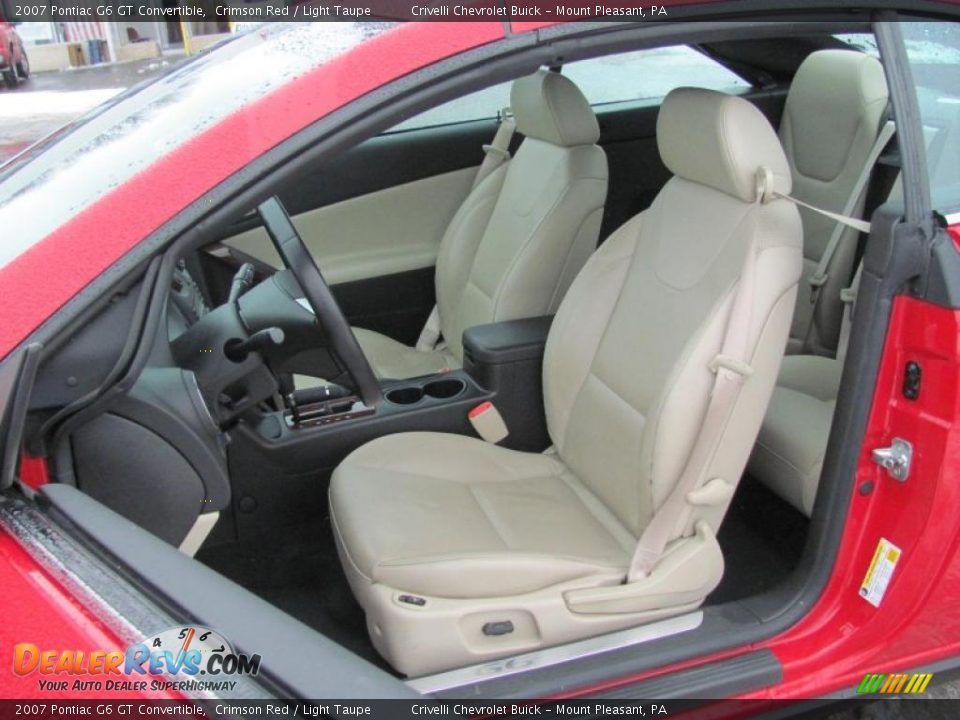 2007 Pontiac G6 GT Convertible Crimson Red / Light Taupe Photo #8