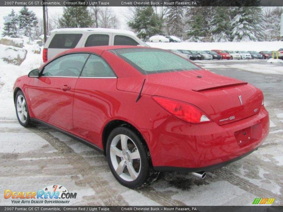 2007 Pontiac G6 GT Convertible Crimson Red / Light Taupe Photo #10
