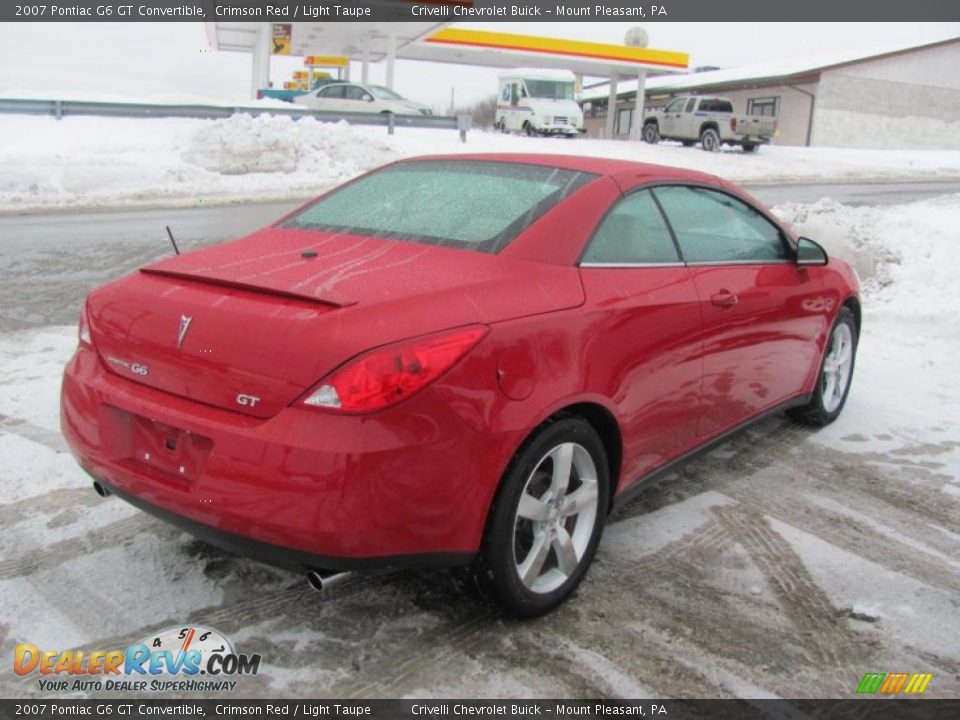 2007 Pontiac G6 GT Convertible Crimson Red / Light Taupe Photo #11
