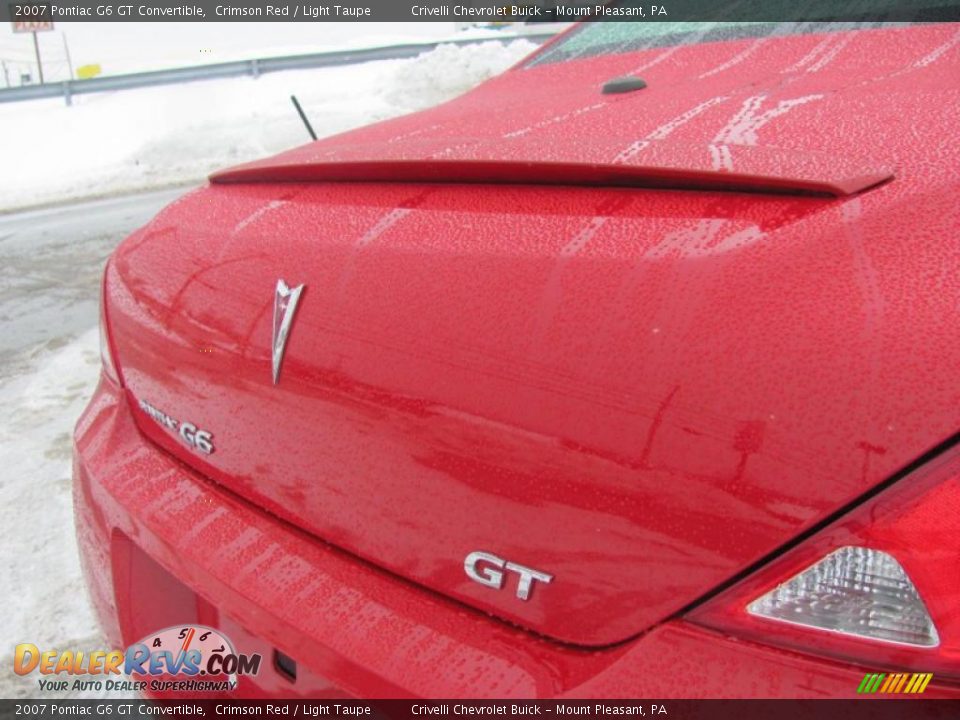 2007 Pontiac G6 GT Convertible Crimson Red / Light Taupe Photo #12