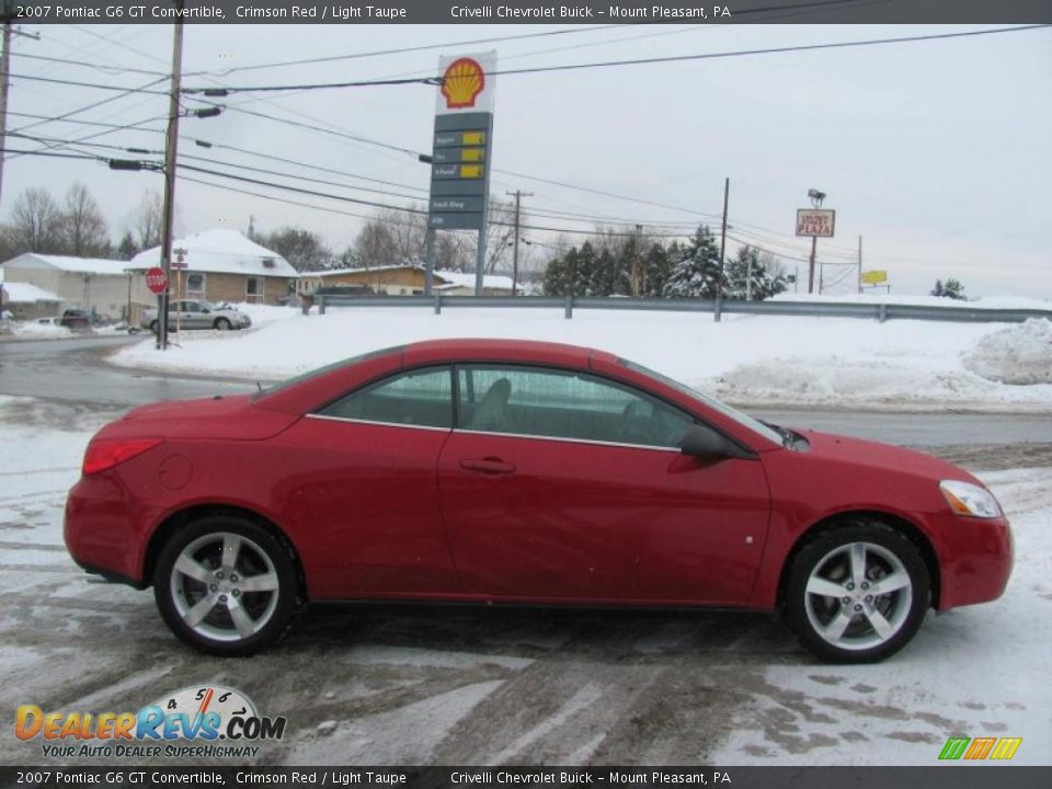 2007 Pontiac G6 GT Convertible Crimson Red / Light Taupe Photo #13