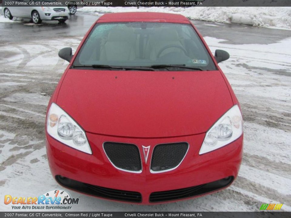 2007 Pontiac G6 GT Convertible Crimson Red / Light Taupe Photo #14