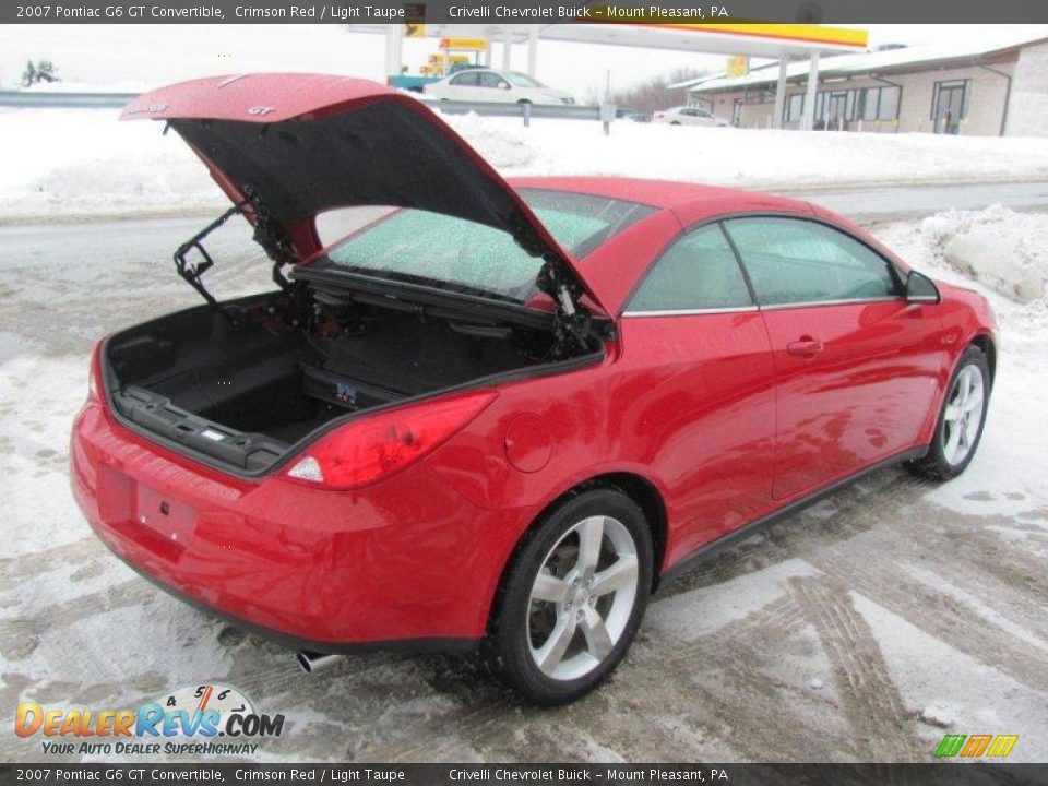 2007 Pontiac G6 GT Convertible Crimson Red / Light Taupe Photo #15