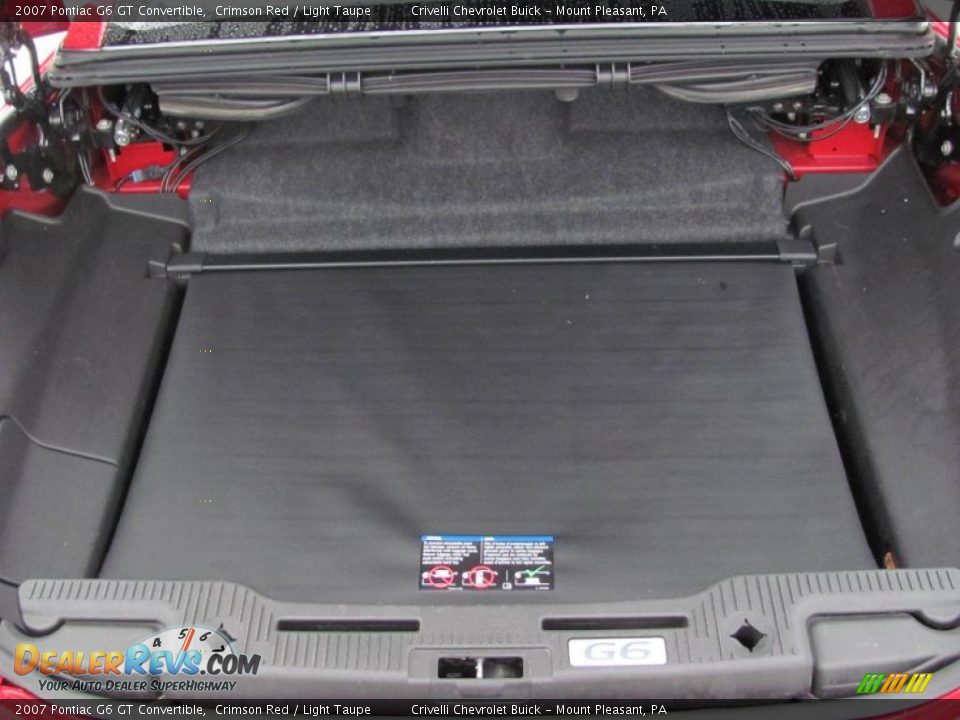 2007 Pontiac G6 GT Convertible Crimson Red / Light Taupe Photo #18