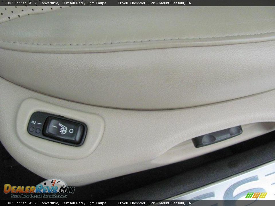 2007 Pontiac G6 GT Convertible Crimson Red / Light Taupe Photo #21