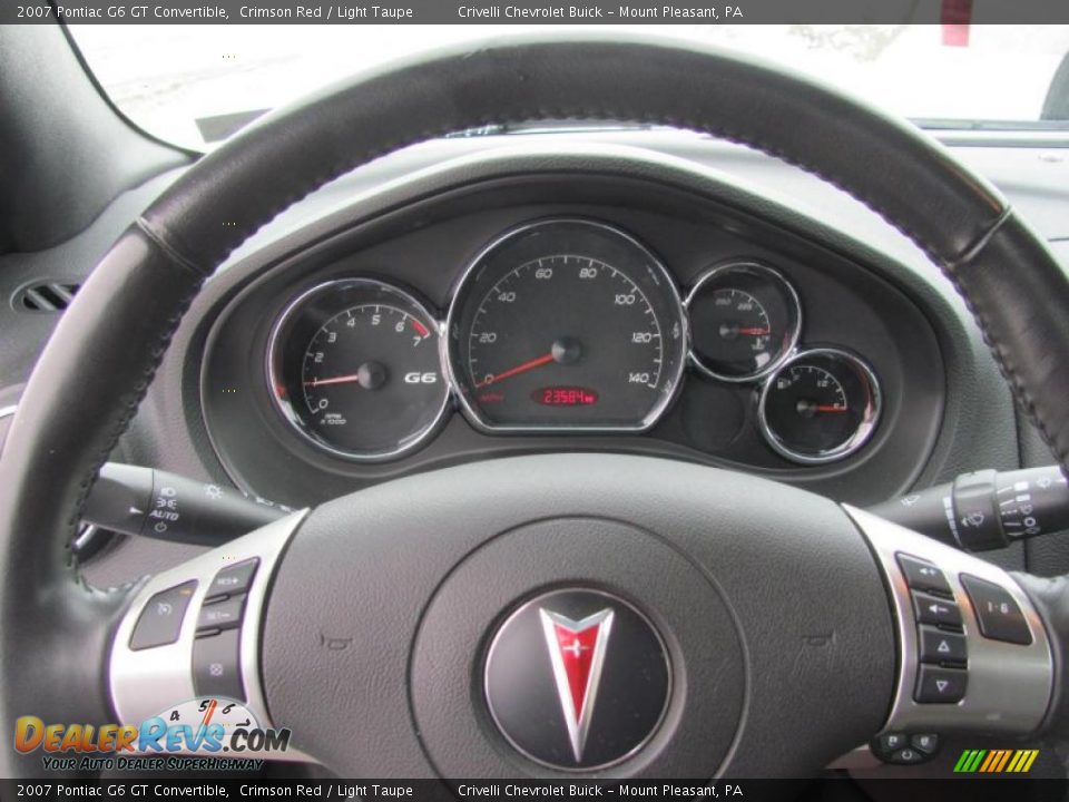 2007 Pontiac G6 GT Convertible Crimson Red / Light Taupe Photo #23