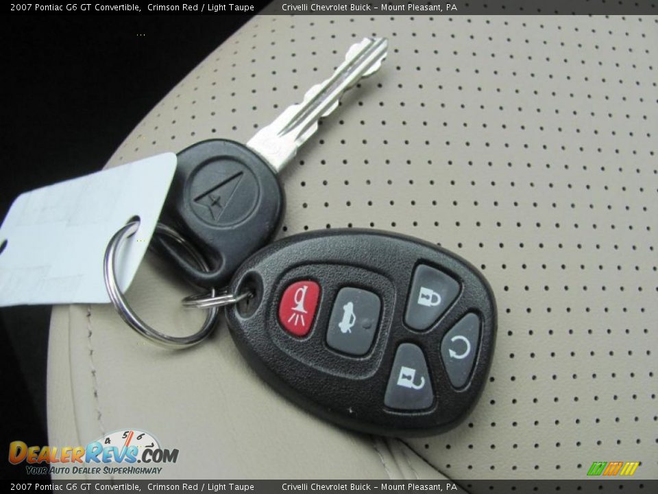 2007 Pontiac G6 GT Convertible Crimson Red / Light Taupe Photo #26