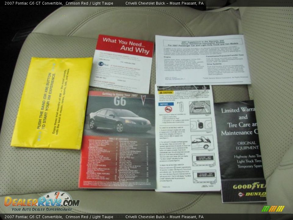 2007 Pontiac G6 GT Convertible Crimson Red / Light Taupe Photo #28