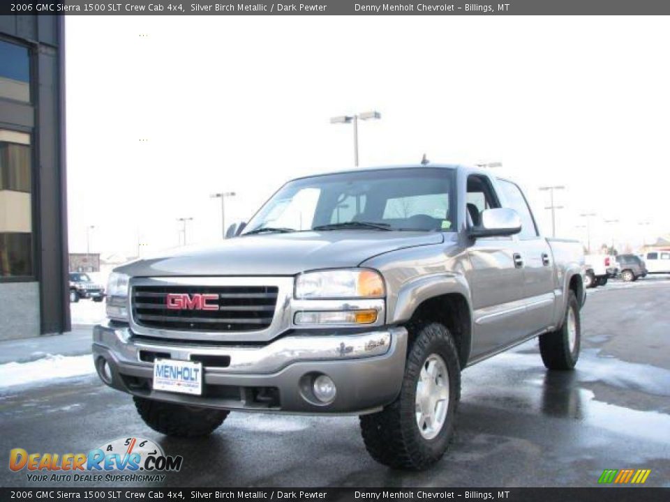 2006 GMC Sierra 1500 SLT Crew Cab 4x4 Silver Birch Metallic / Dark Pewter Photo #2