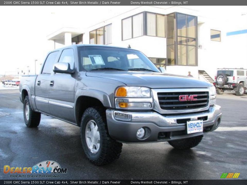 2006 GMC Sierra 1500 SLT Crew Cab 4x4 Silver Birch Metallic / Dark Pewter Photo #3