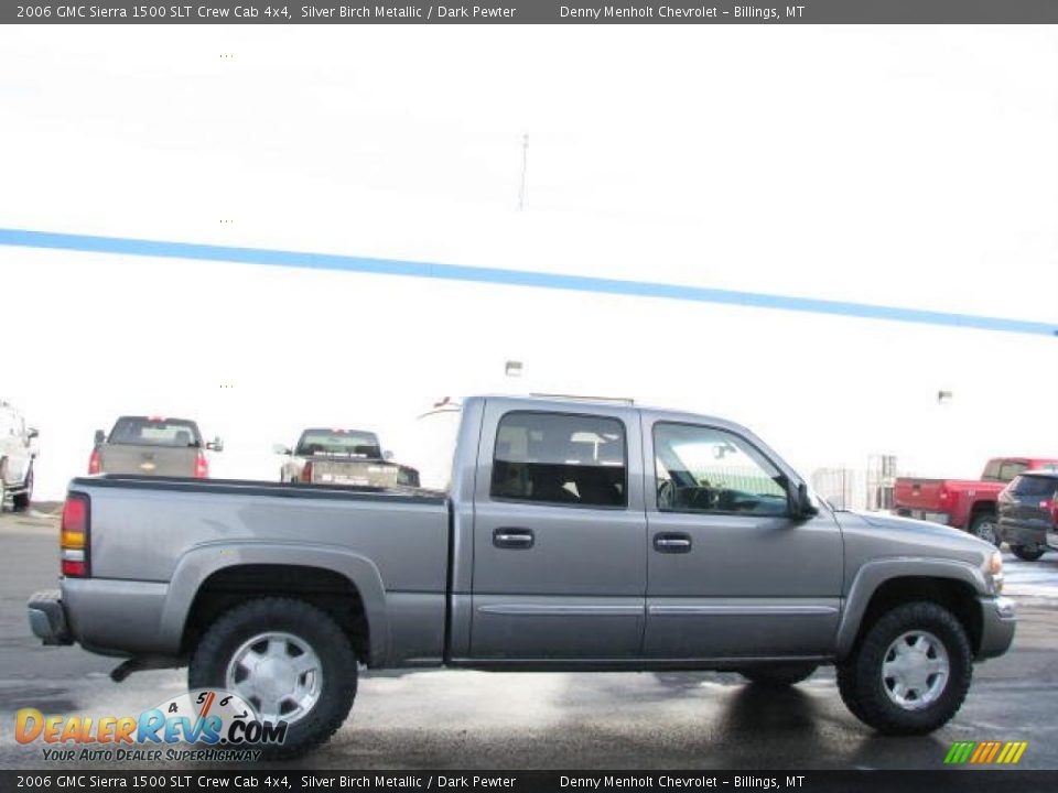 2006 GMC Sierra 1500 SLT Crew Cab 4x4 Silver Birch Metallic / Dark Pewter Photo #4