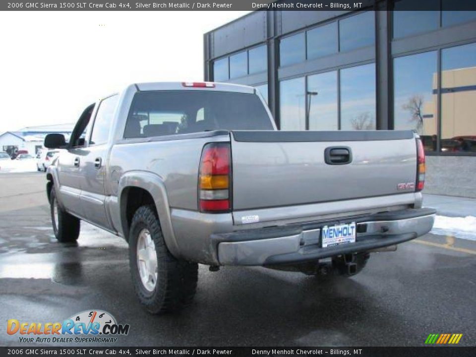 2006 GMC Sierra 1500 SLT Crew Cab 4x4 Silver Birch Metallic / Dark Pewter Photo #6