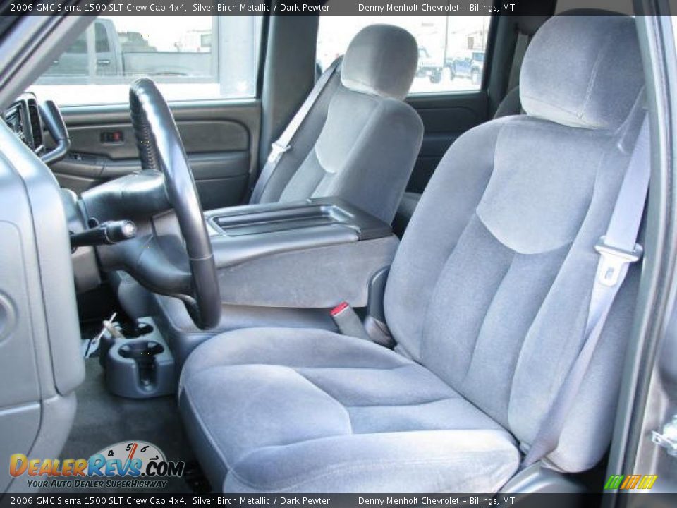 2006 GMC Sierra 1500 SLT Crew Cab 4x4 Silver Birch Metallic / Dark Pewter Photo #8
