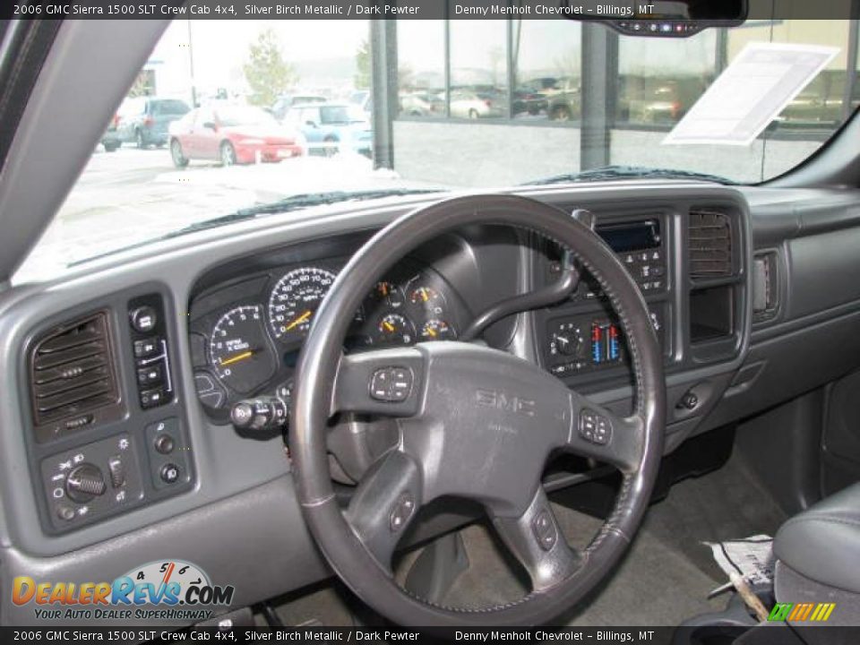 2006 GMC Sierra 1500 SLT Crew Cab 4x4 Silver Birch Metallic / Dark Pewter Photo #9