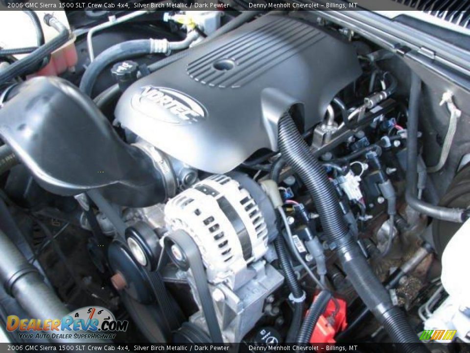 2006 GMC Sierra 1500 SLT Crew Cab 4x4 Silver Birch Metallic / Dark Pewter Photo #12