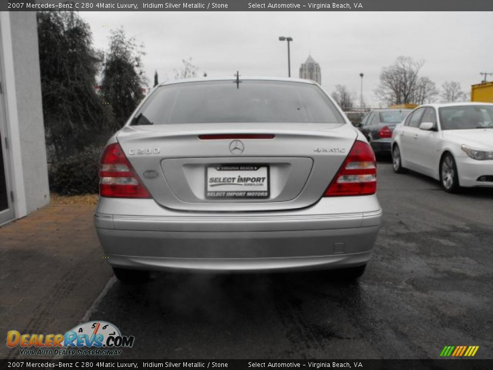 2007 Mercedes-Benz C 280 4Matic Luxury Iridium Silver Metallic / Stone Photo #4