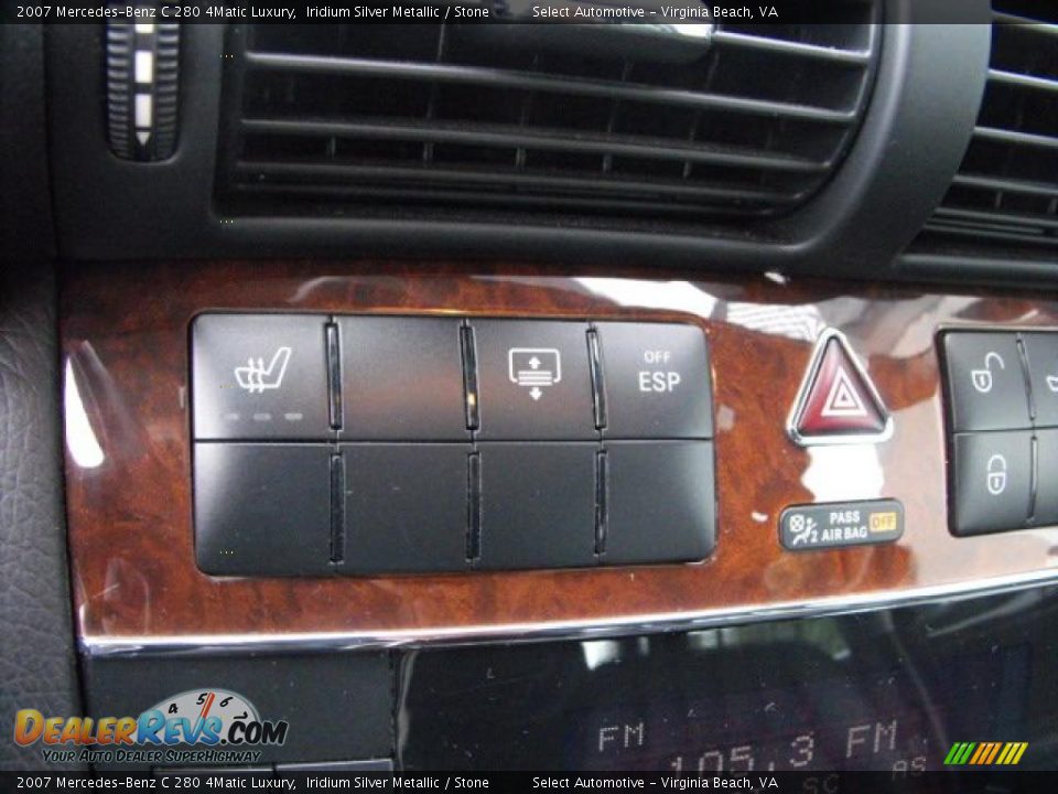 2007 Mercedes-Benz C 280 4Matic Luxury Iridium Silver Metallic / Stone Photo #15
