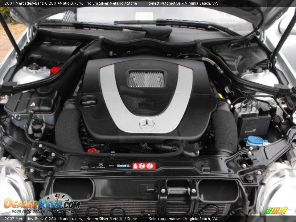 2007 Mercedes-Benz C 280 4Matic Luxury Iridium Silver Metallic / Stone Photo #17