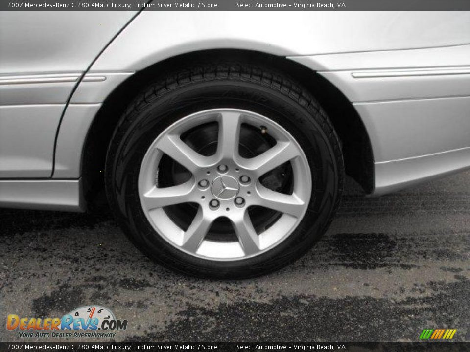 2007 Mercedes-Benz C 280 4Matic Luxury Iridium Silver Metallic / Stone Photo #18